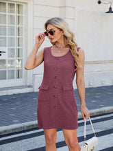 Scoop Neck Sleeveless Mini Tank Dress OutfitFlow